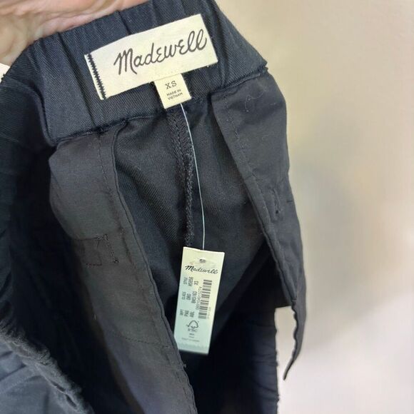 New Madewell Black Cotton Blend Pull On Shorts w/ Pockets Size XS - Picture 3 of 4